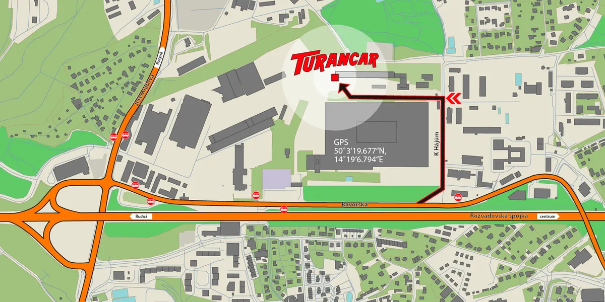 Turancar kontakt mapa provozovny